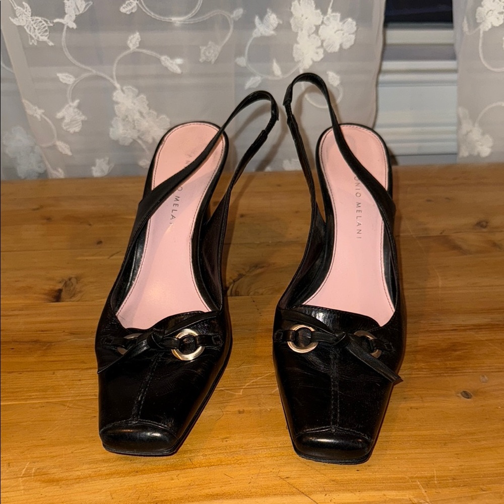 Elegant Black Slingback Heels
